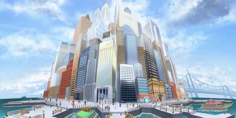 Castelia City in Pokemon Black & White artwork