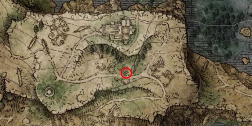 Cerulean Amber +2 location on the map in Elden Ring