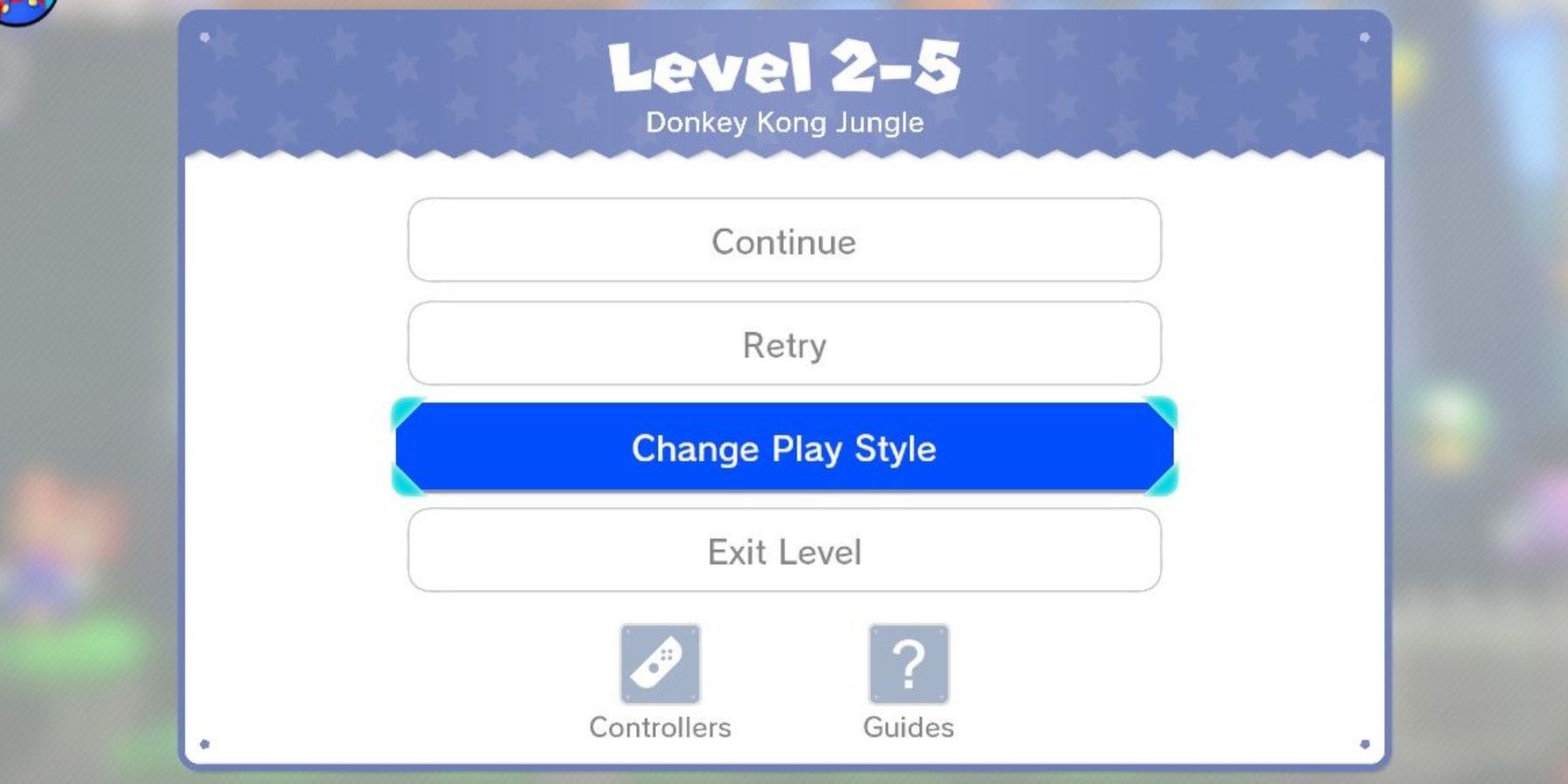 changing play style options in mario vs donkey kong