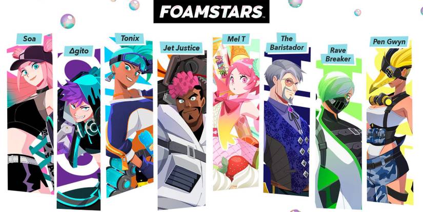 Characters in Foamstars