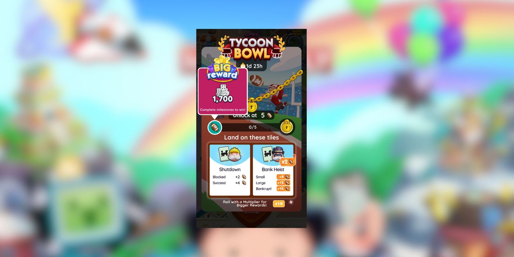 tycoon bowl monopoly go rewards