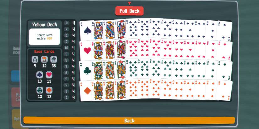 A standard, unedited Deck in Balatro