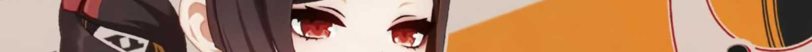 a narrow image strip of chiori's eyes - genshin impact