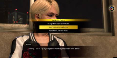 Choice 1 in Memories of Hamako in Infinite Wealth