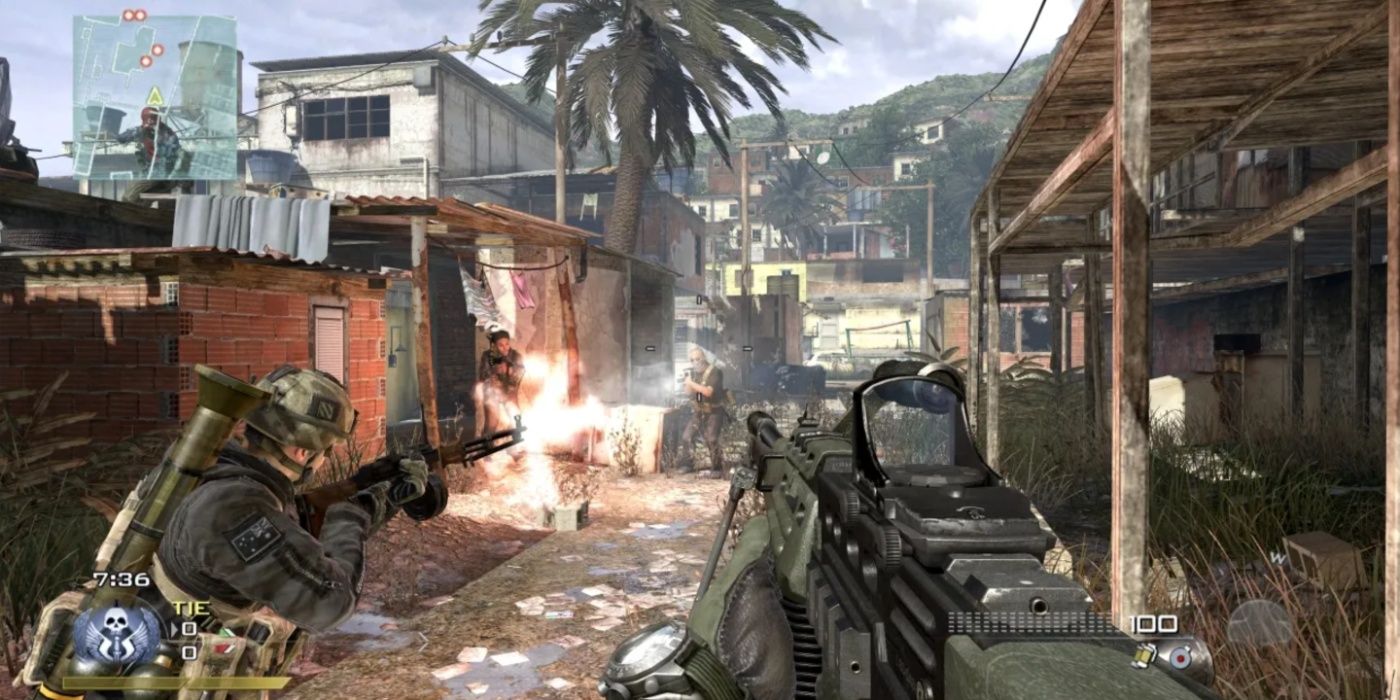CoD Modern Warfare 2 2009 shootout in the favellas