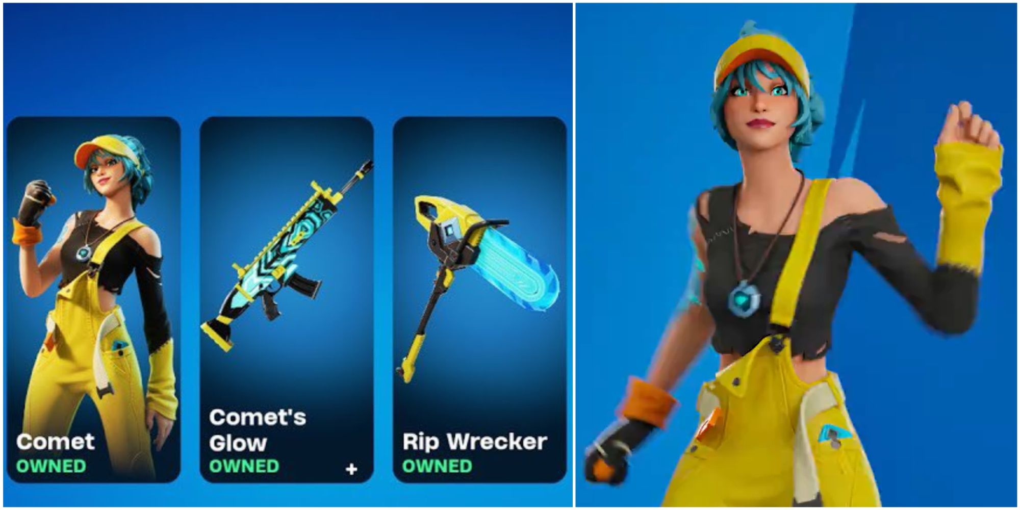 comet in the item shop and snapshot of dancing video