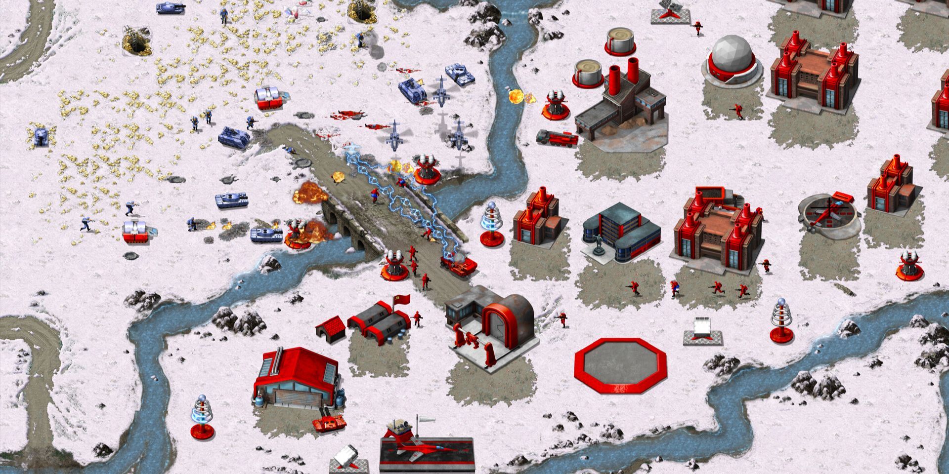 A battle scene from Command & Conquer Remastered Collection