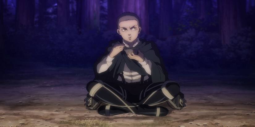 Connie Springer eating in Attack on Titan