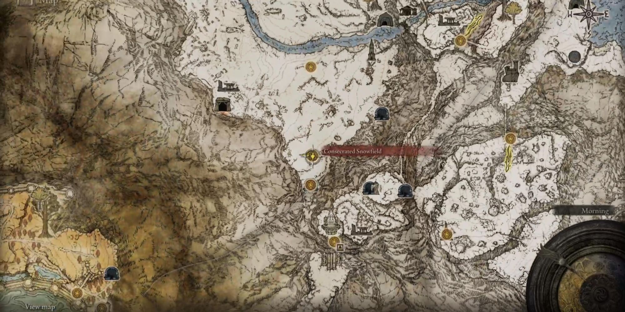 Consecrated Snowfield Map in Elden Ring