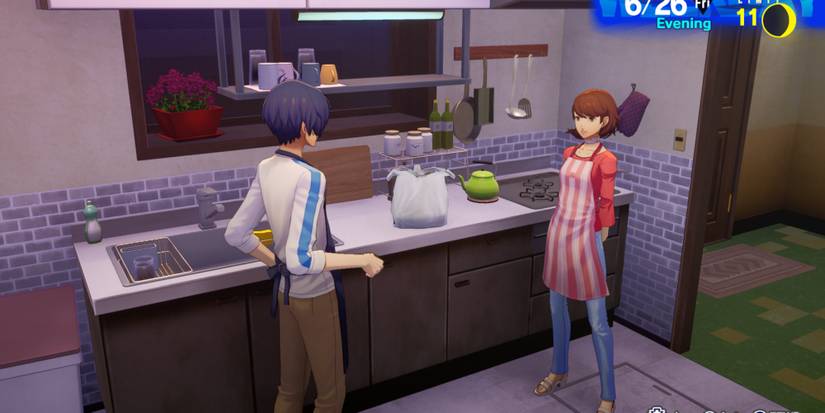 Cooking with Yukari in Persona 3 Reload