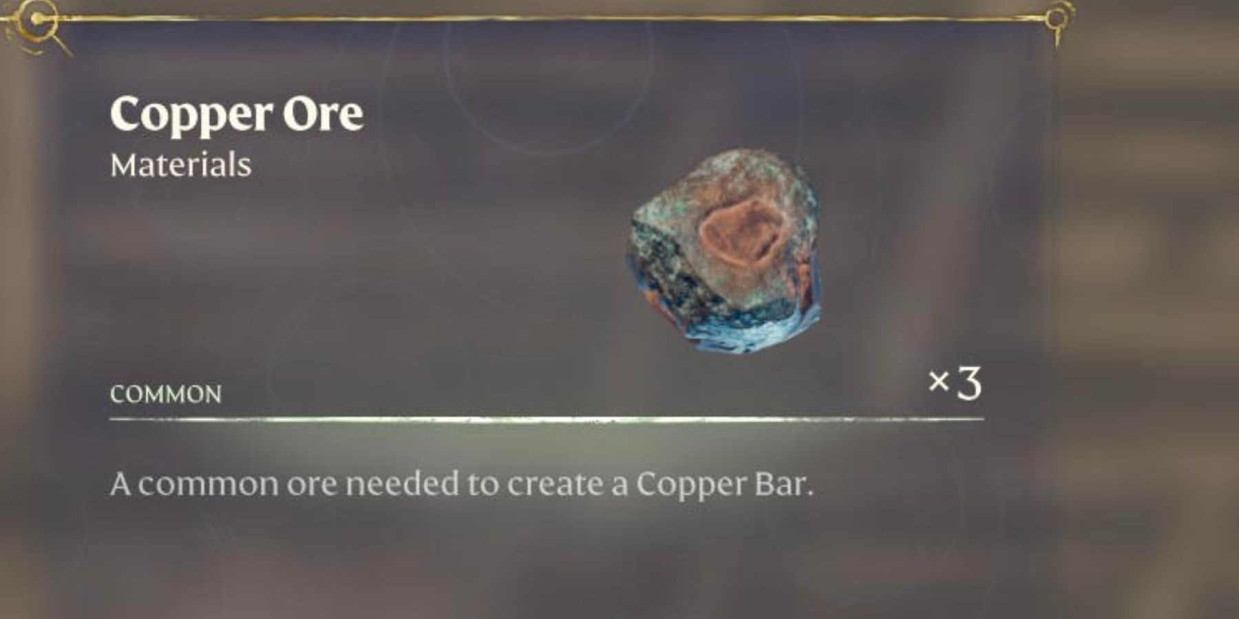 copper ore enshrouded