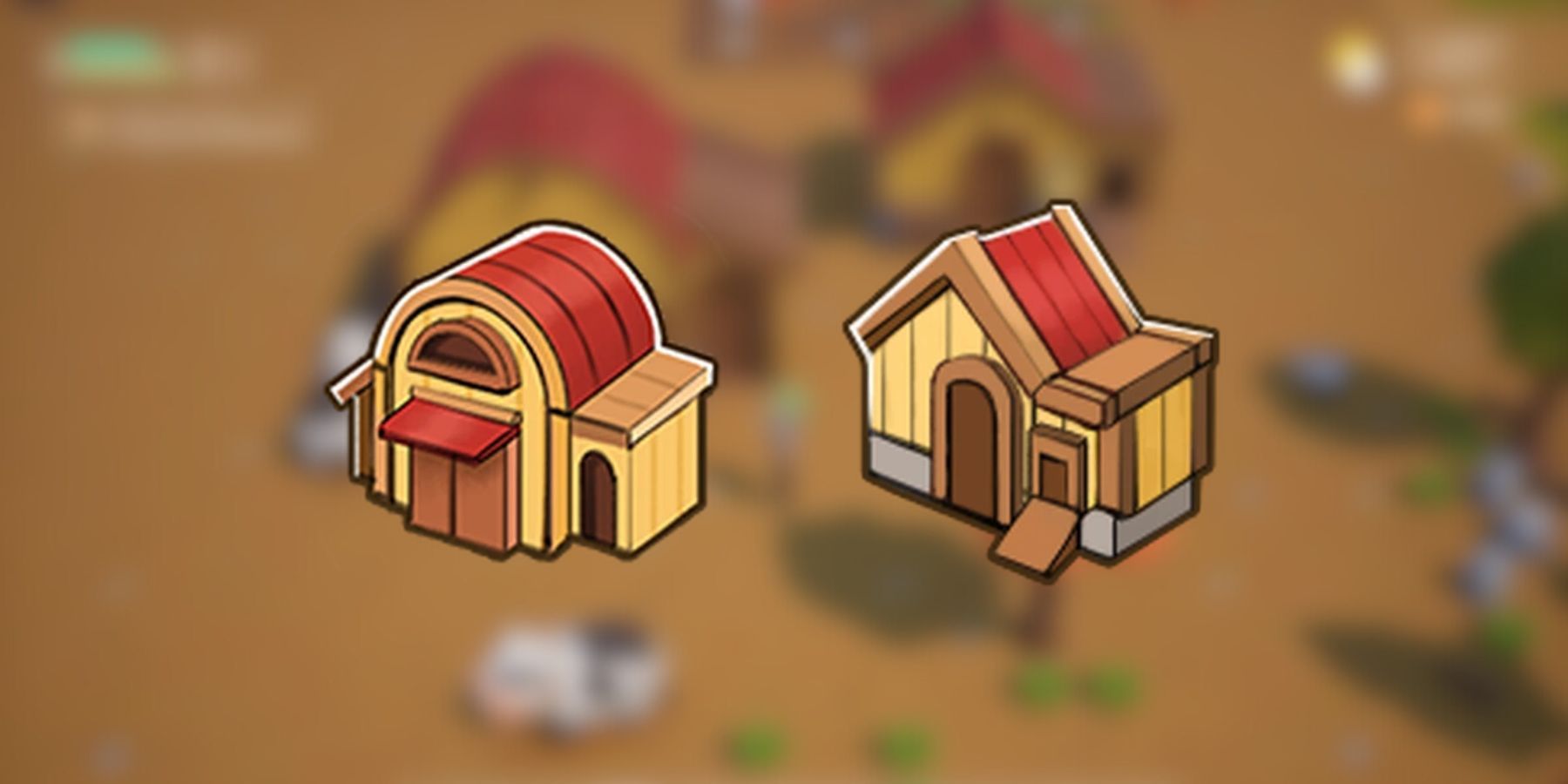 coop and barn structures in coral island.