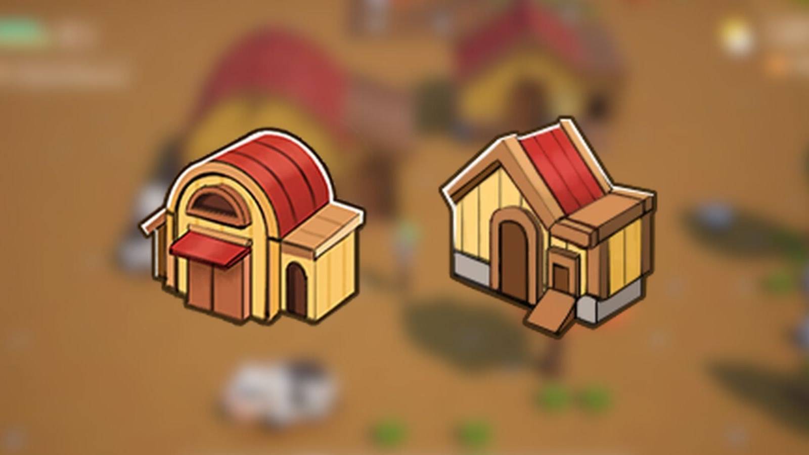 coop and barn structures in coral island.