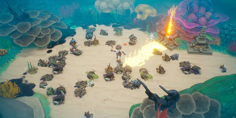 an scene from the ocean missions in coral island.