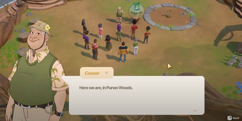 connor during the tree planting festival in coral island. 