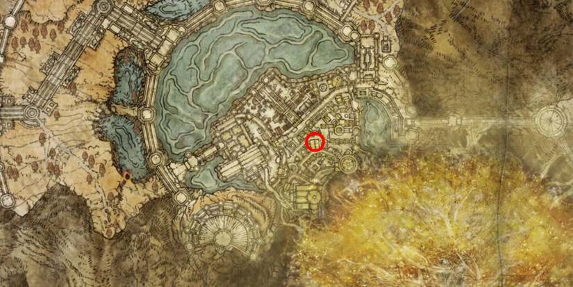 Crimson Amber +2 location on the map in Elden Ring