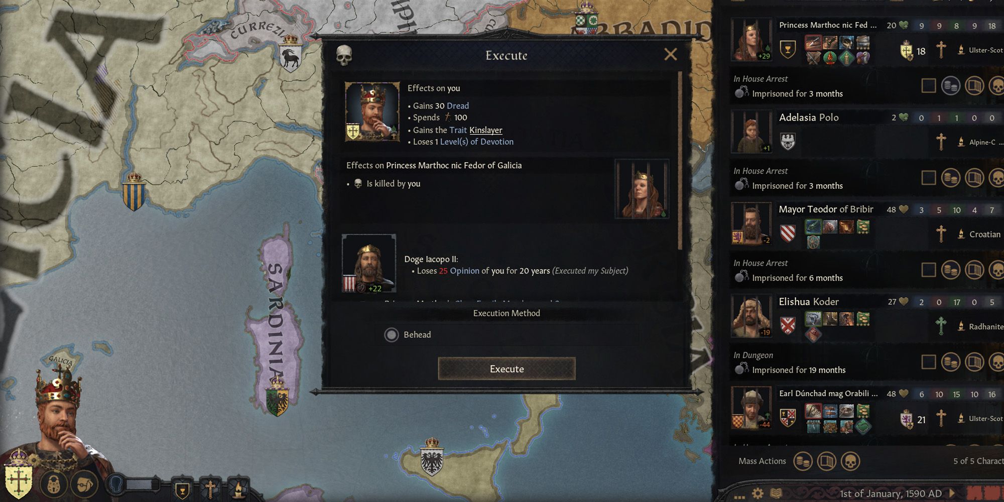 Crusader Kings 3 How To Manage Prisoners Execute