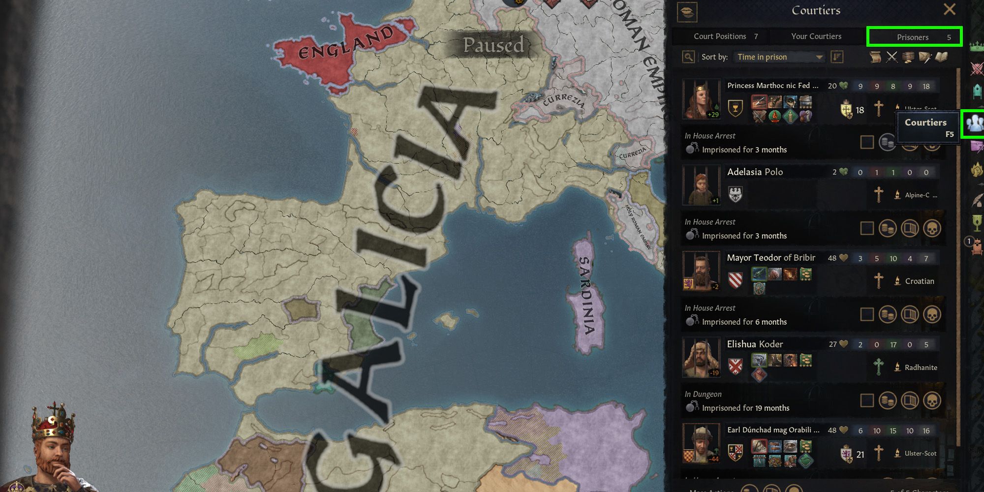 Crusader Kings 3 How To Manage Prisoners Tab