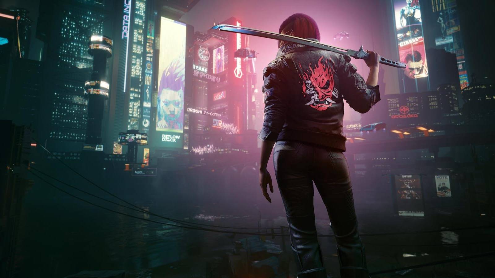 A street Samurai in Cyberpunk 2077