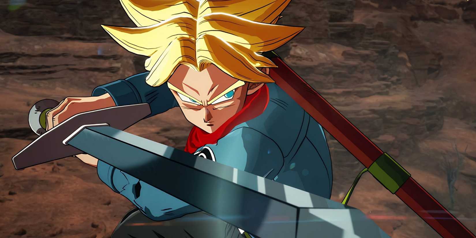 Future Trunks (Super Saiyan) from Dragon Ball Z as seen in Dragon Ball: Sparking Zero's promotional material