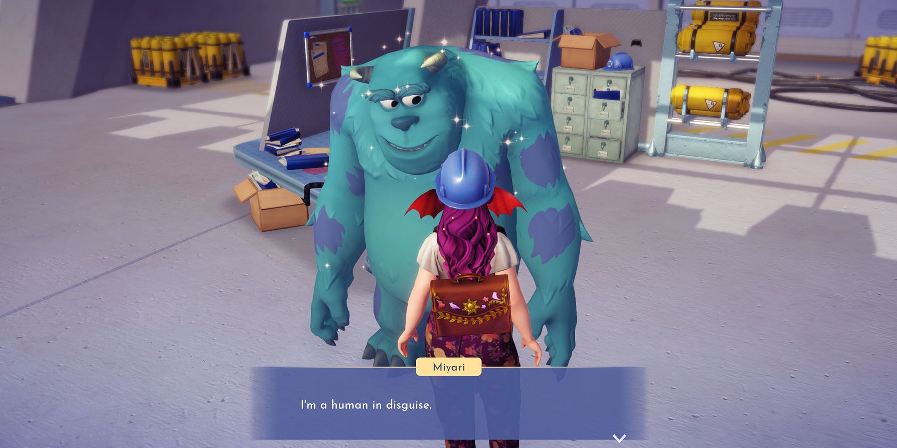 Revealing you are a human to Sulley in Disney Dreamlight Valley