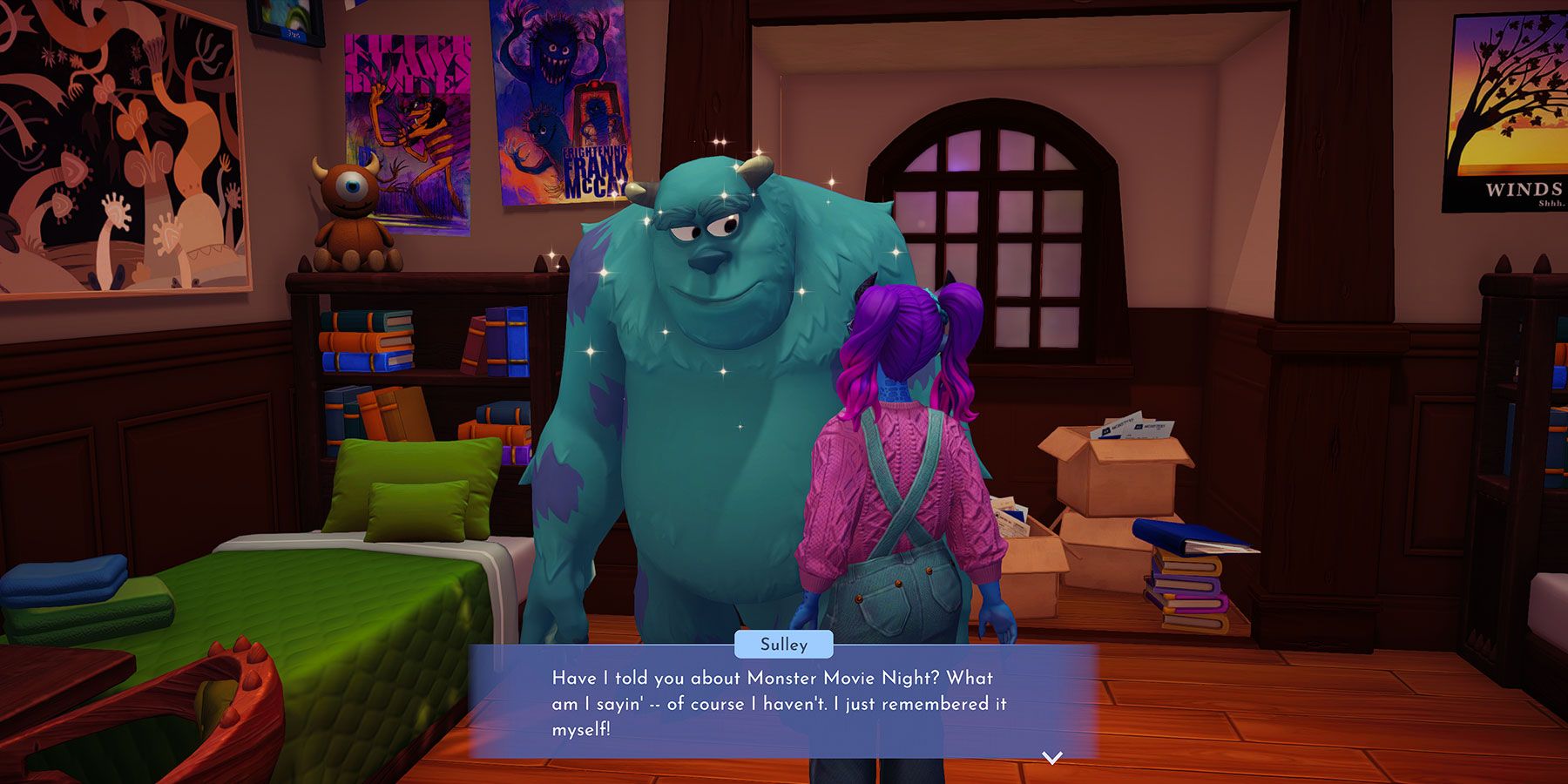 Monster Movie Night quest for Sulley in Disney Dreamlight Valley