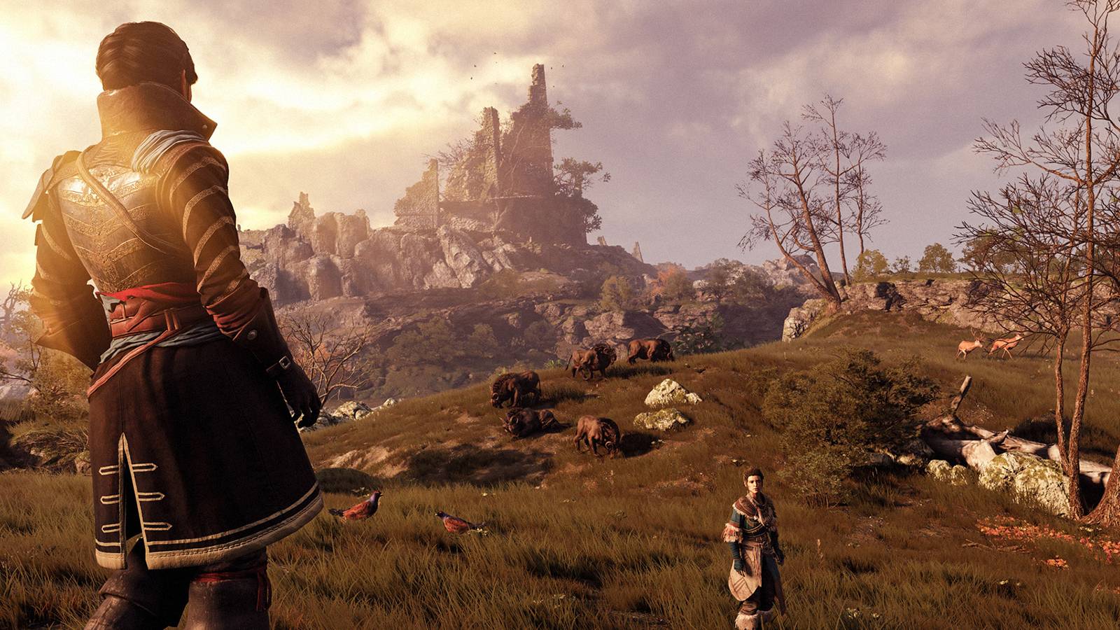 De Sardet exploring the open world in GreedFall