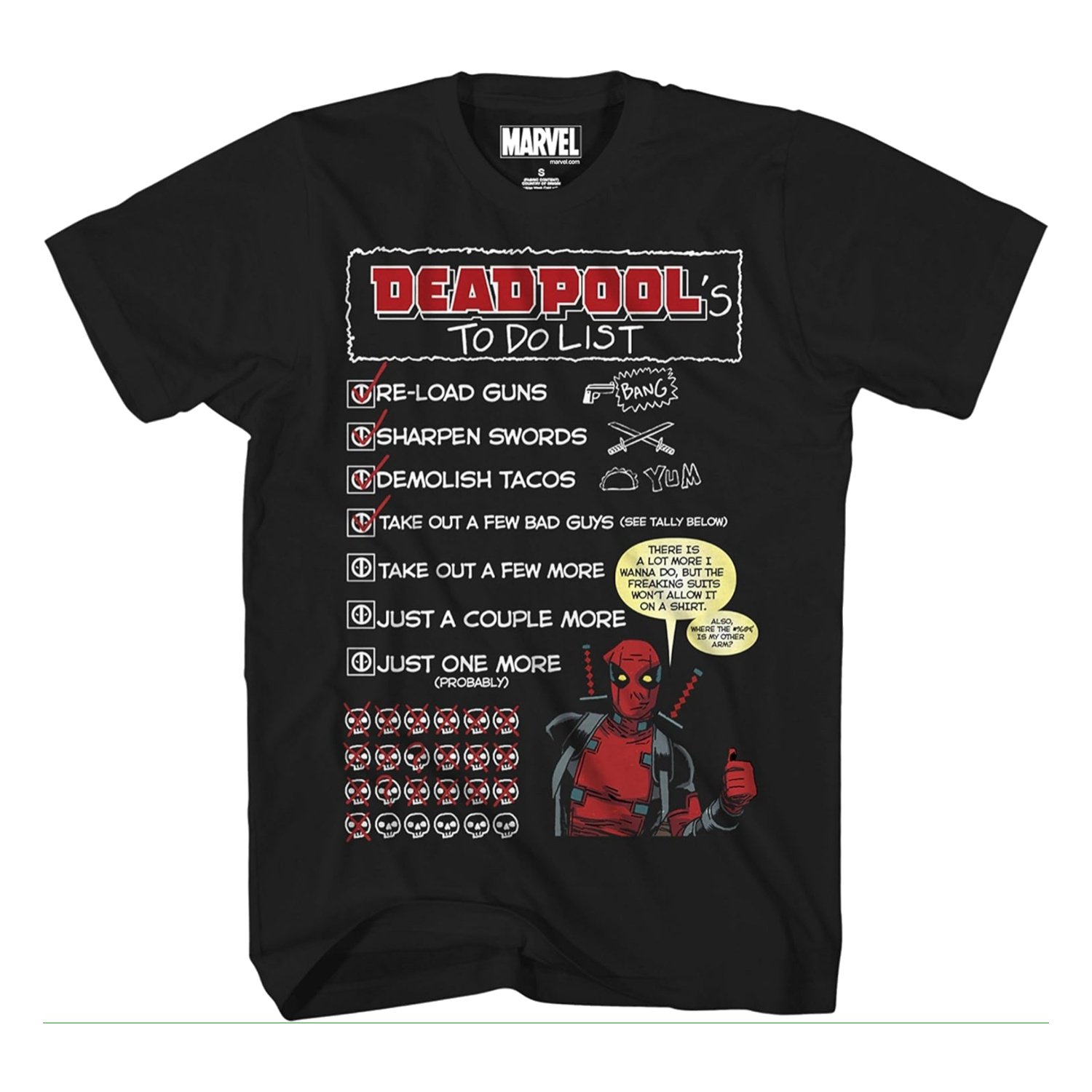 Deadpool To Do List shirt