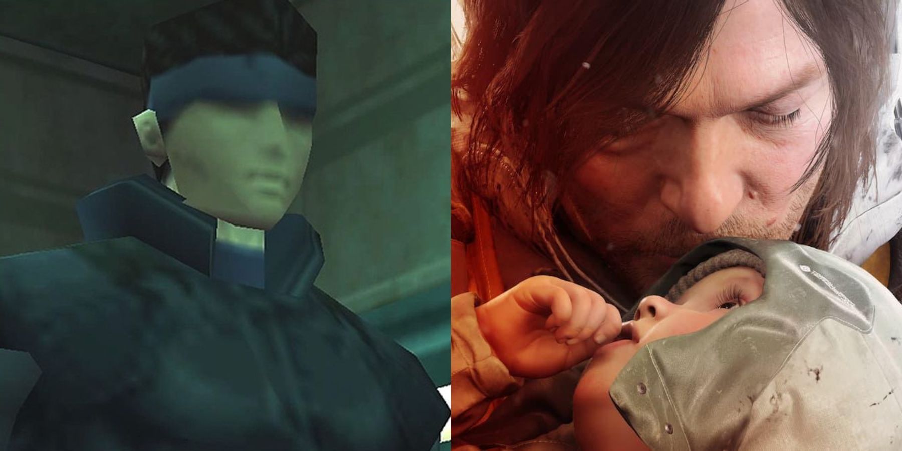 Sam from Death Stranding 2 and Snake from Metal Gear Solid