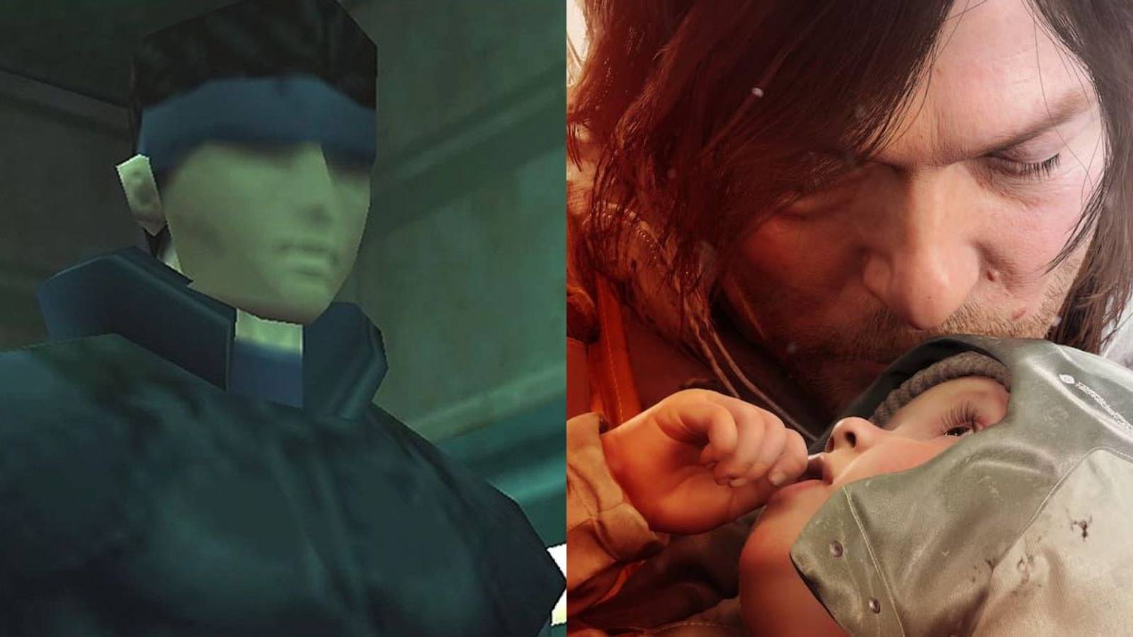 Sam from Death Stranding 2 and Snake from Metal Gear Solid