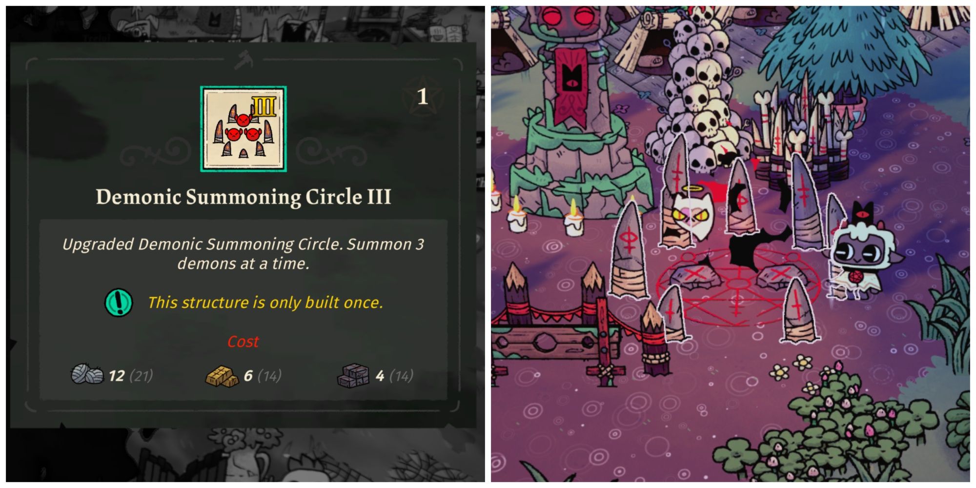 using the demonic summoning circle to summon demon