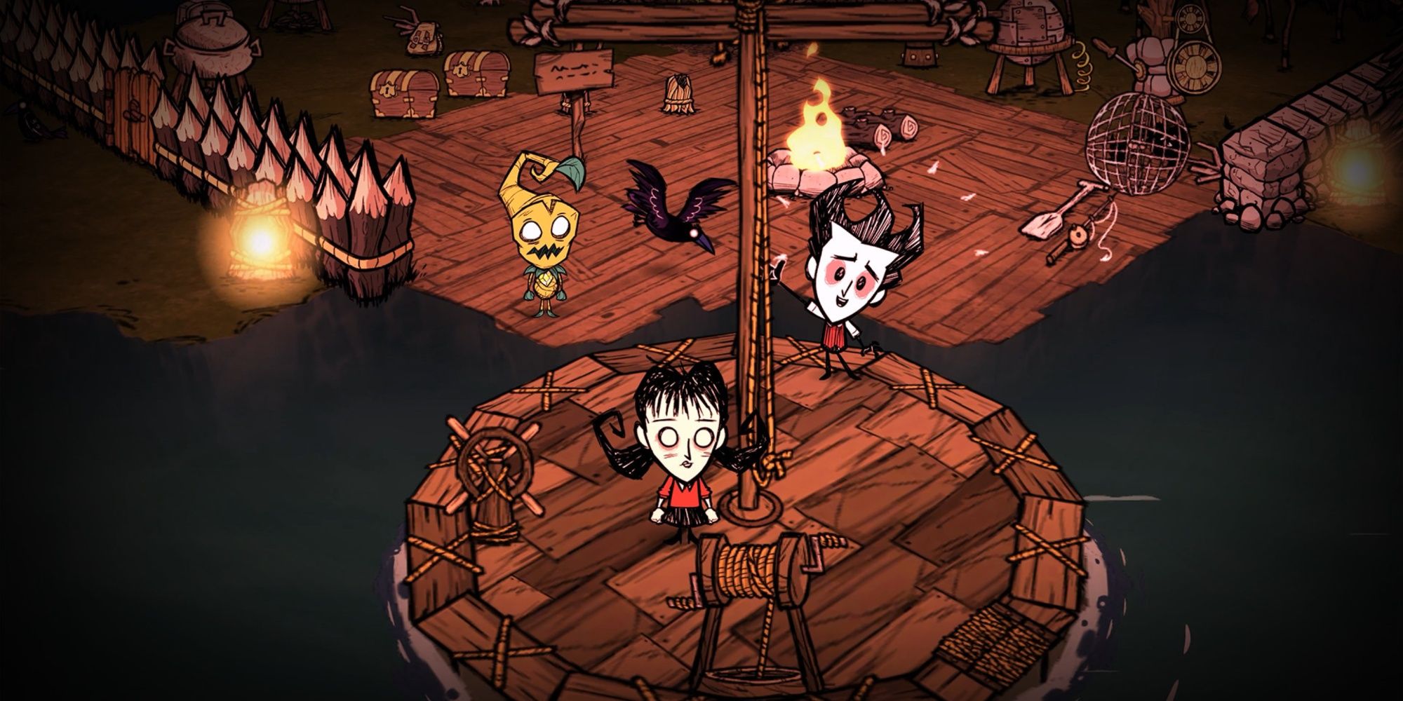 Main characters in Don't Starve Together
