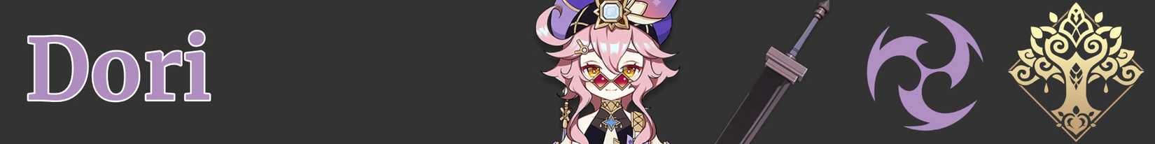 genshin impact - dori's weapon element and region - claymore electro sumeru