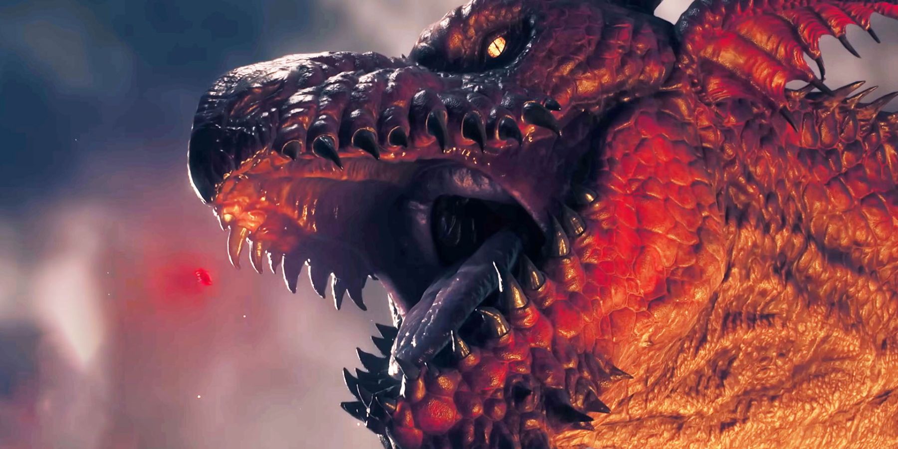 A key visual from Dragon's Dogma 2 showcasing the titular Dragon.