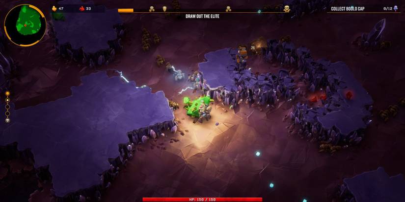 A player mining upgrade mineral