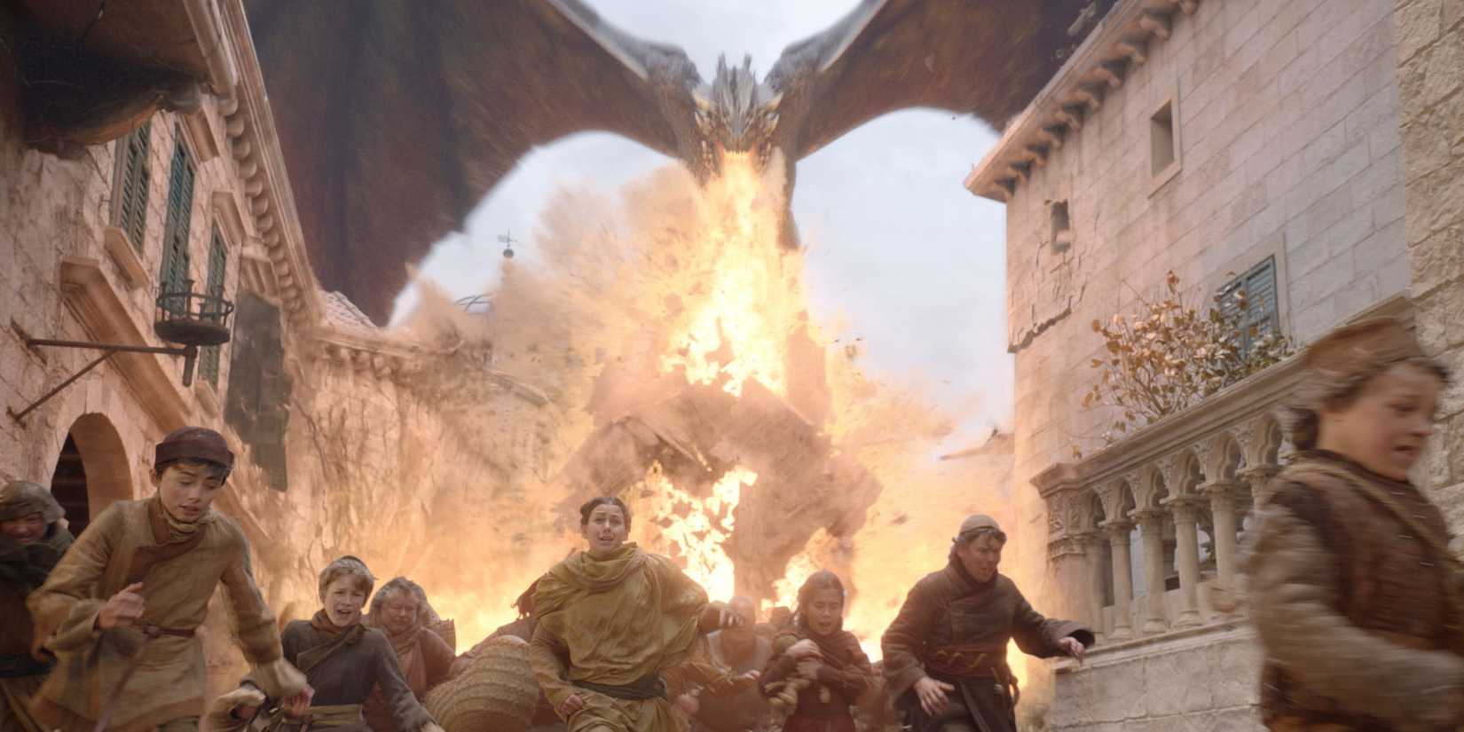 Drogon burns King's Landing in Game of Thrones.