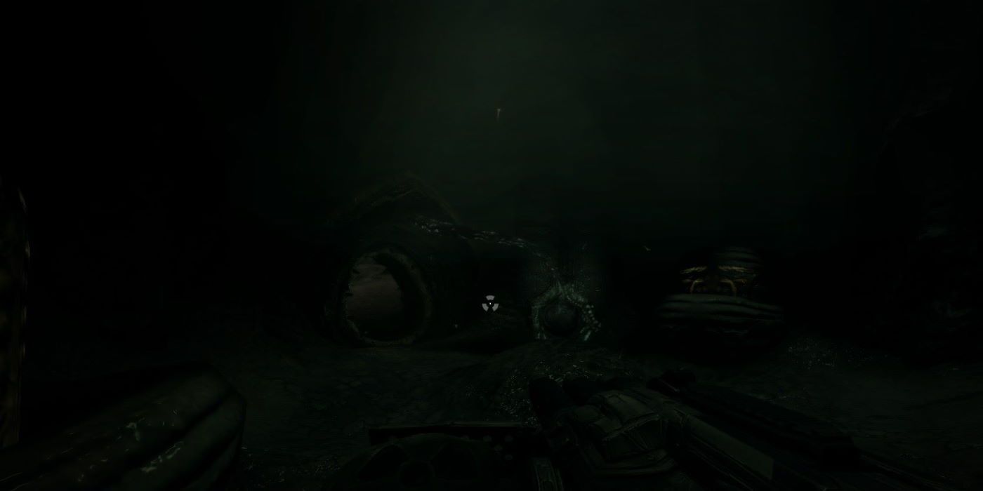 A dark, gloomy zone with alien tentacles