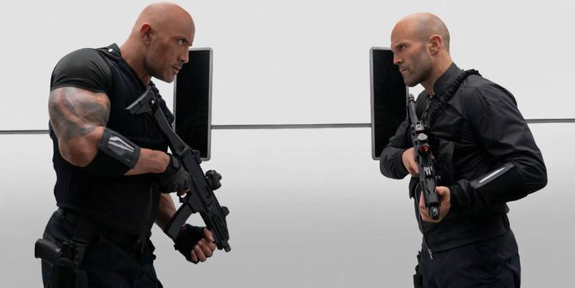 dwayne johnson and jason statham in hobbs and shaw