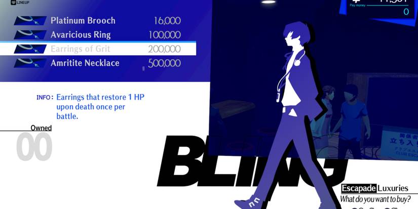 Earrings of Grit accessory in Persona 3 Reload