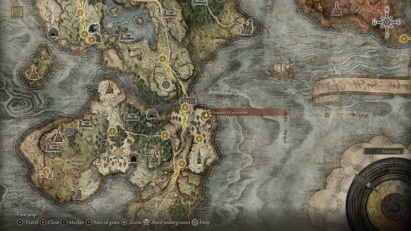 Elden Ring - Impaler Catacombs location