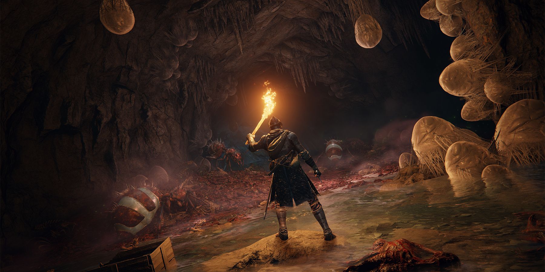 Игрок в Elden Ring исследует земли между ними в роли Джека Воробья