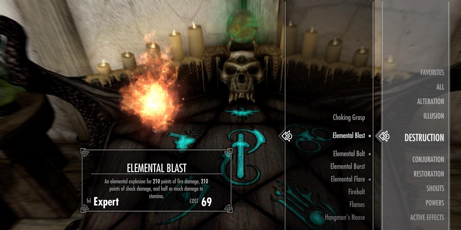 Elemental Blast spell in Skyrim