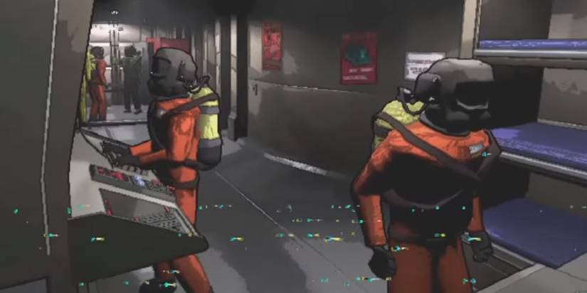 busy employees in ship