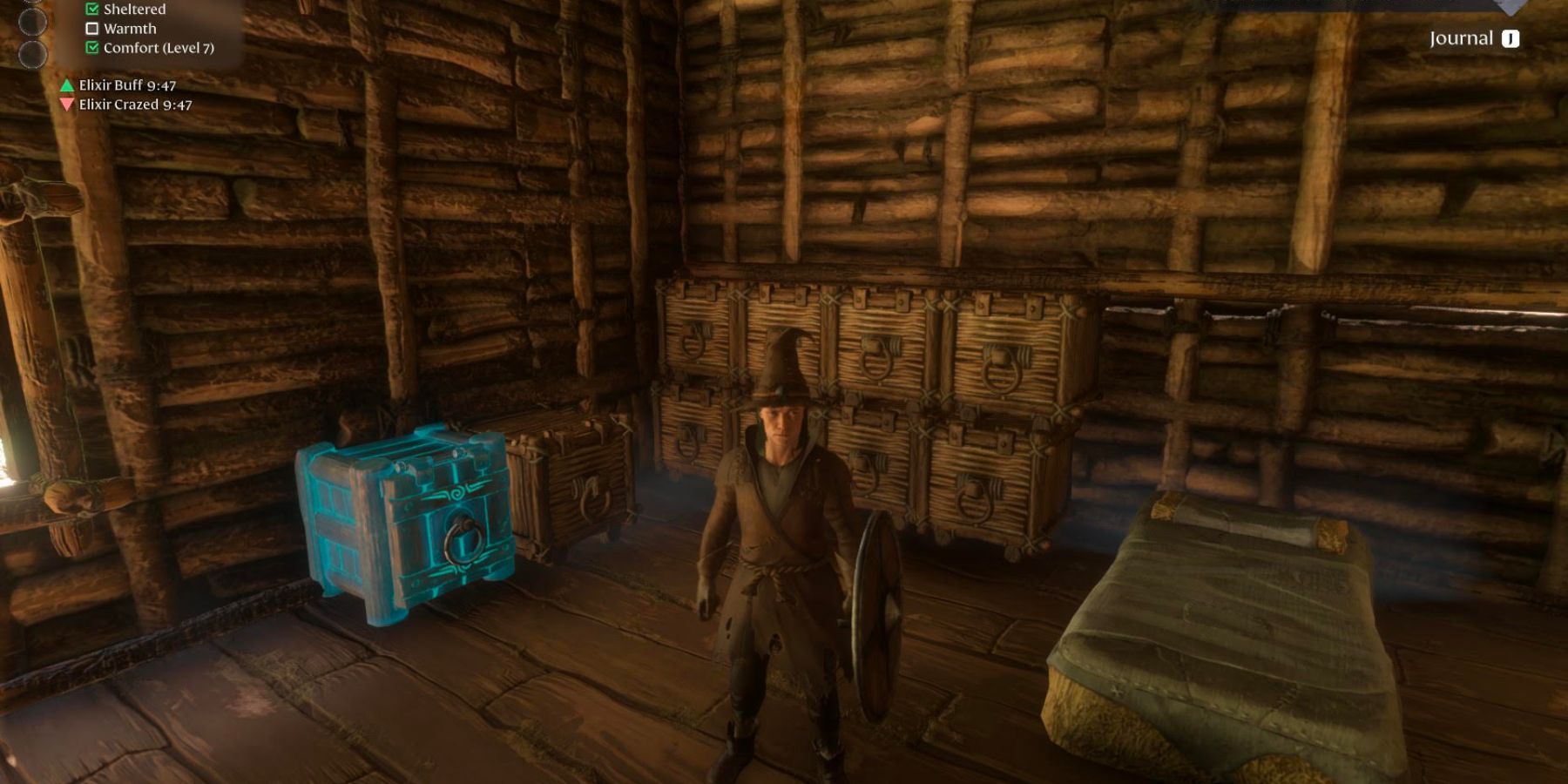 players standing in front of chests enshrouded