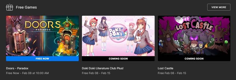 epic games store free games february 2024 doki doki literature club