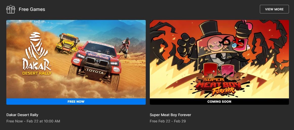 epic games store free games february 2024 super meat boy forever