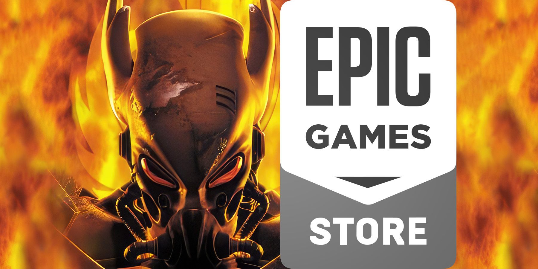 Epic Games Store logo next to Fallout Tactics Brotherhood of Steel box cover artwork upscaled