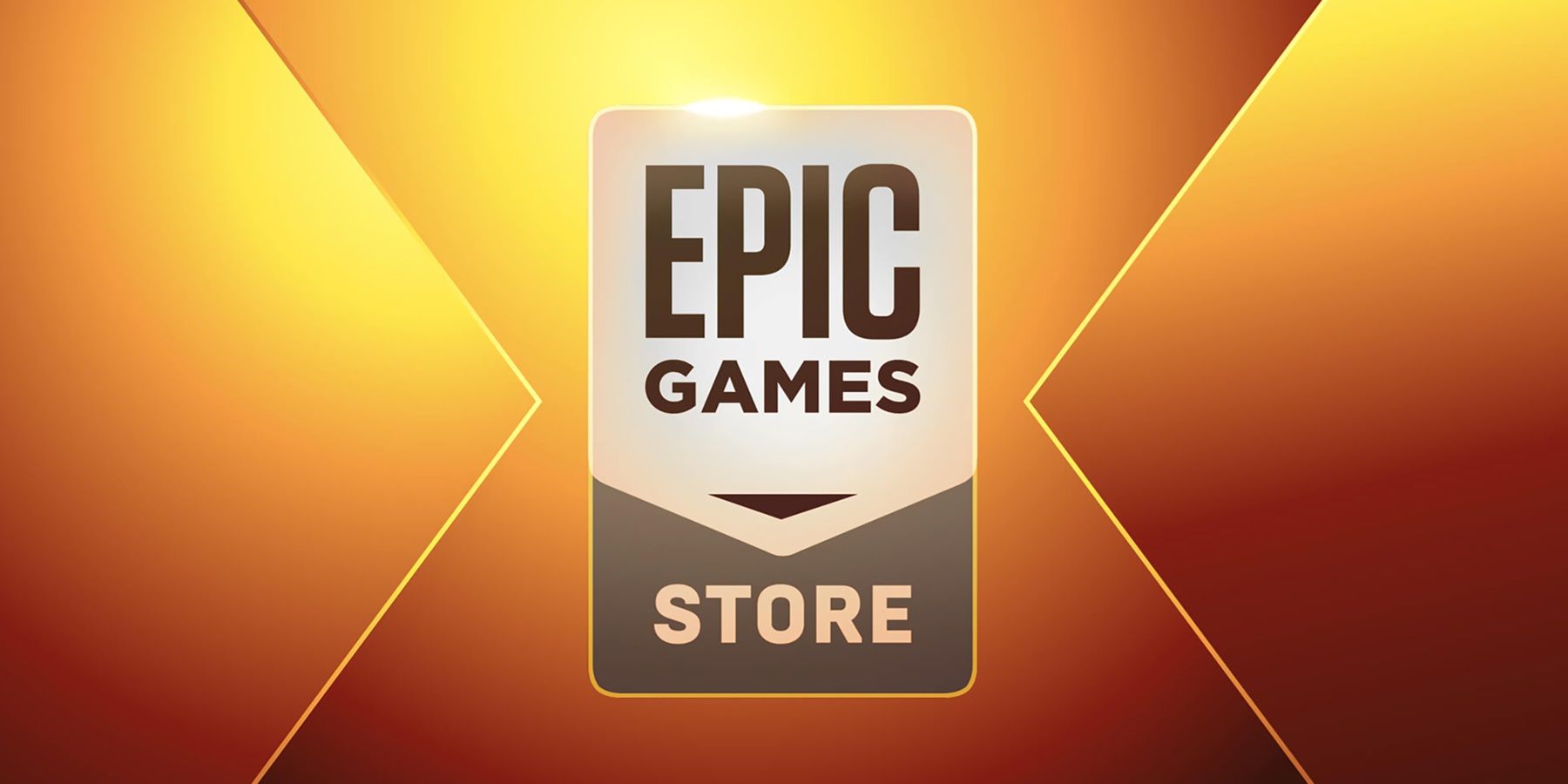 epic games store logo with gold background