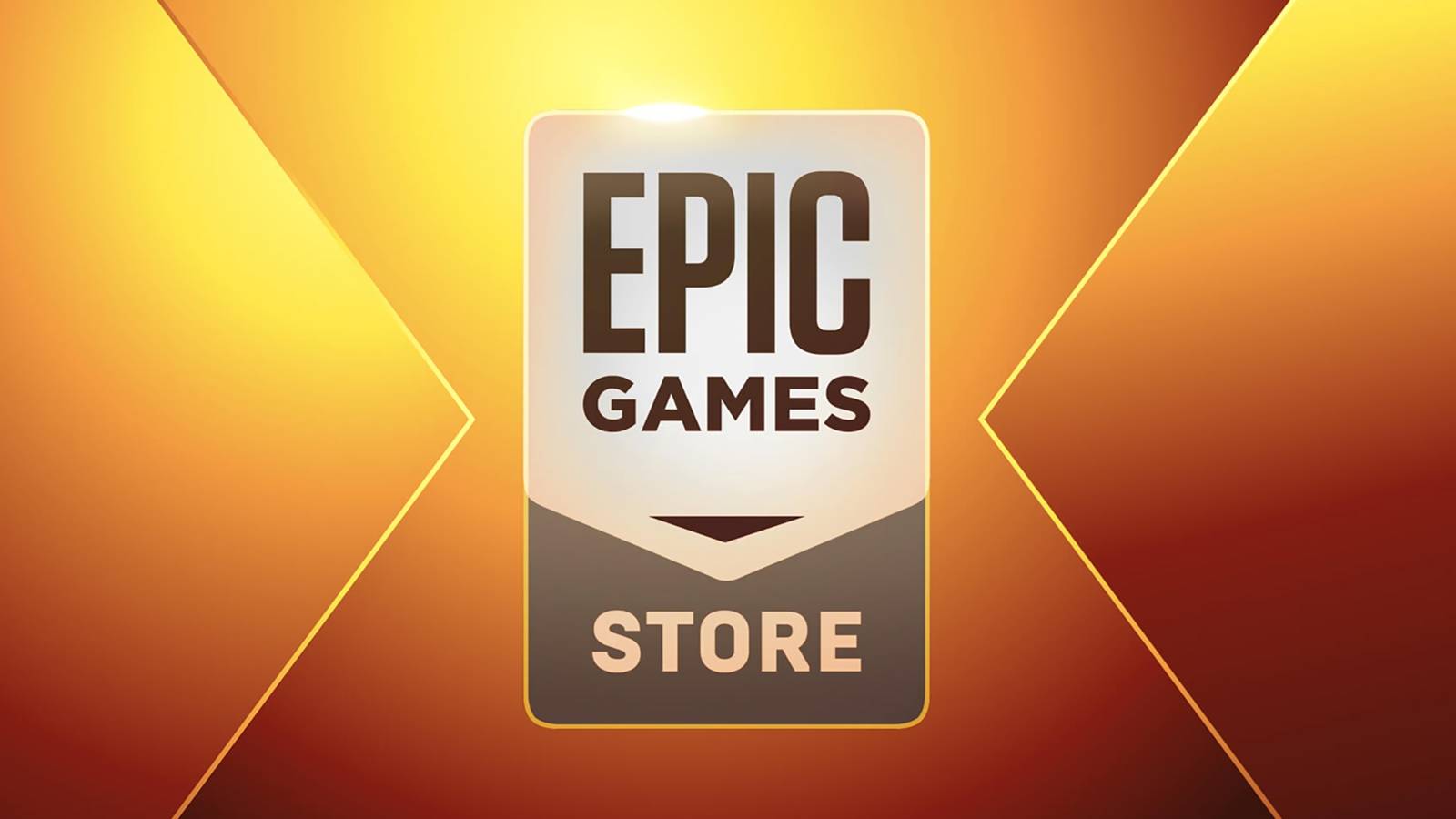 epic games store logo with gold background