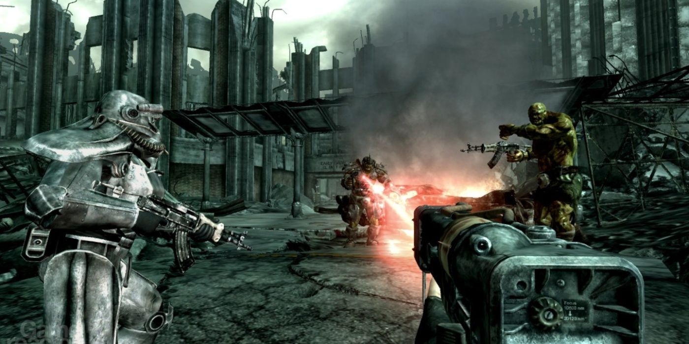 Shooting a laser gun in Fallout 3